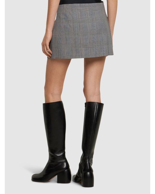 Coperni Gray Tailored Wool Mini Skirt