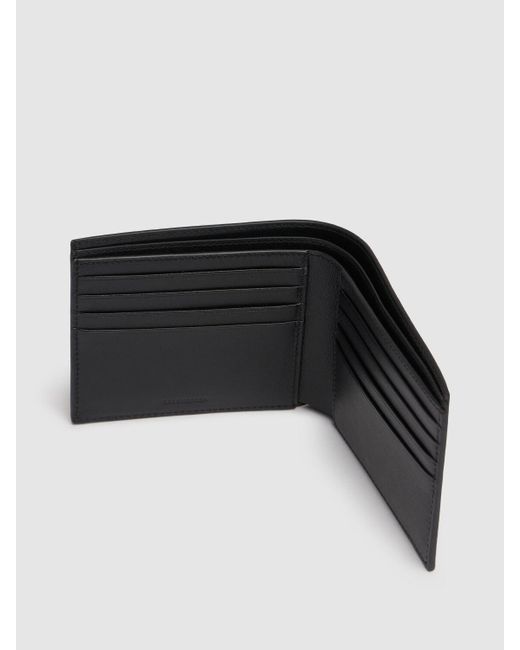 メンズ Balenciaga Tape Type レザー二つ折り財布 Black