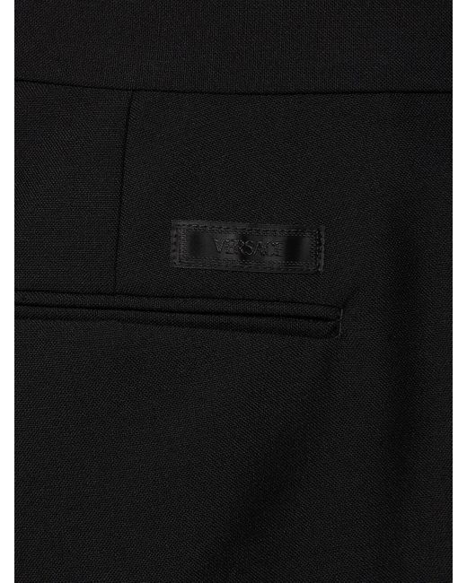 Versace Black Wool & Mohair Evening Pants for men