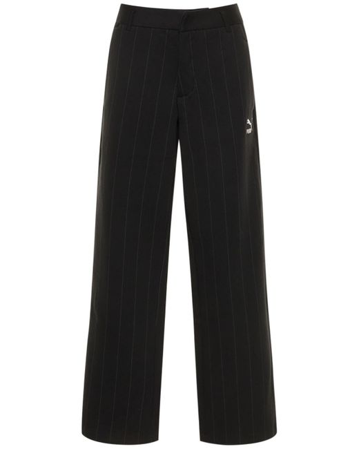 PUMA Black Luxe Sport T7 Pleated Pants