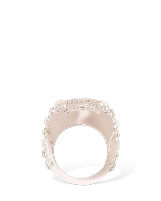 Balmain Multicolor Pb Crystal& Plexi Thick Ring