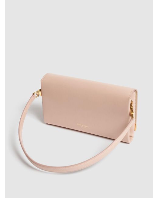Dolce & Gabbana Pink Damen Brieftasche Aus Palmellato-Leder „Marlene“