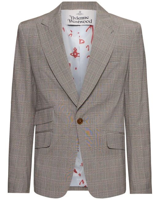 Blazer en coton prince-de-galles Vivienne Westwood pour homme en coloris Gray