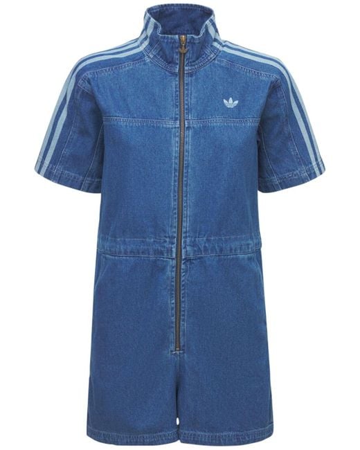 Adidas Originals Blue Denim Jumpsuit