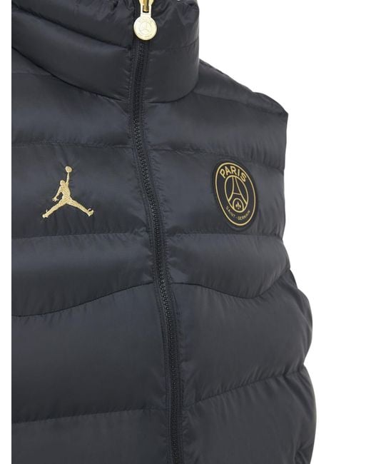 Nike Jordan Psg Reversible Puffer Vest in Black for Men | Lyst