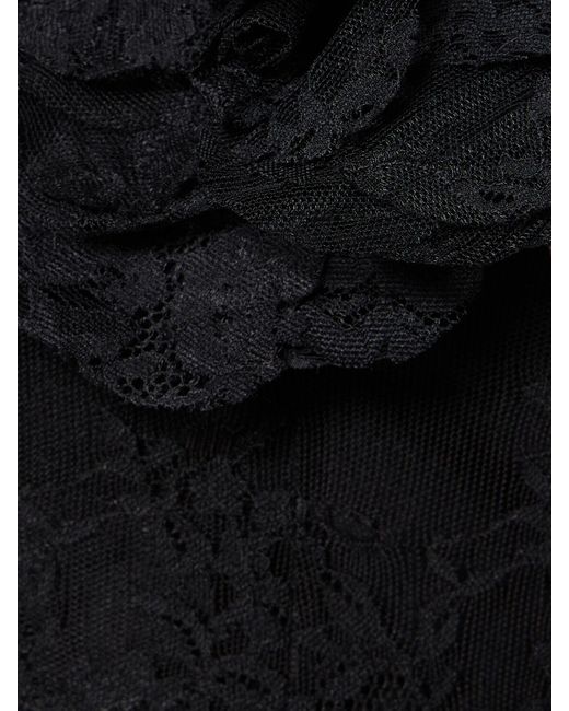 GIUSEPPE DI MORABITO Black Laize Stretch Lace Jumpsuit