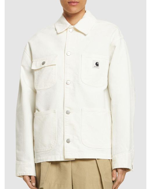 Carhartt White Og Michigan Cotton Coat