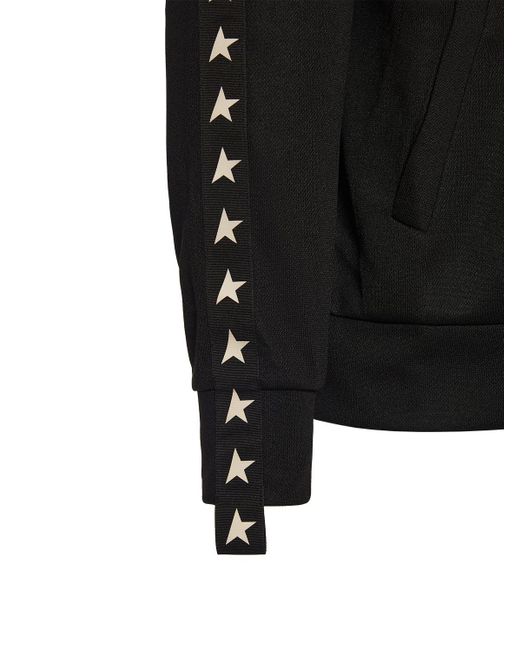 Golden Goose Deluxe Brand Black Star Logo Jersey Track Jacket for men