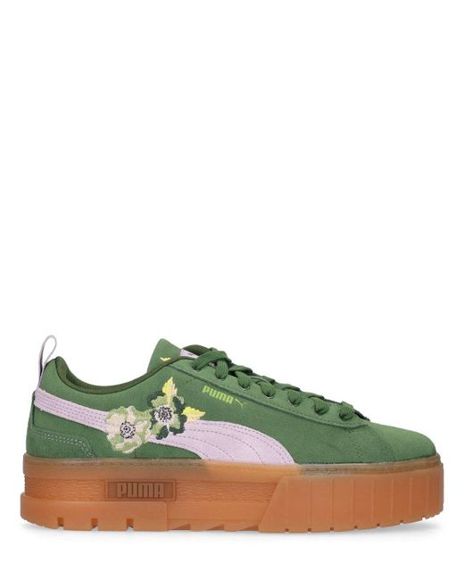 PUMA Green Mayze X Liberty Leather Sneakers