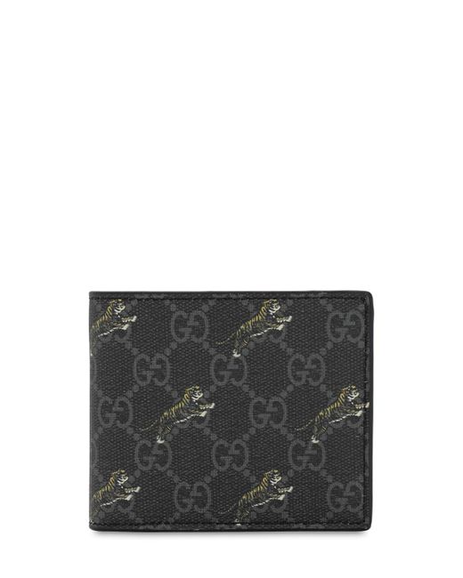 Gucci Canvas GG Coin Wallet With Tiger Print in Black for Men | Lyst  Australia