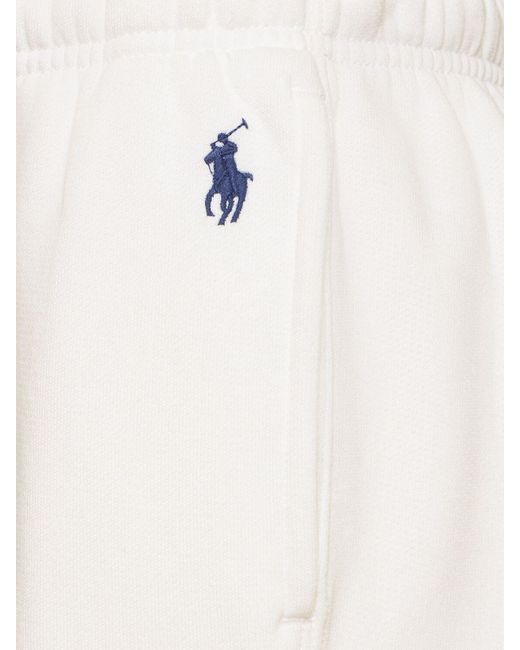 Polo Ralph Lauren White Jersey-jogginghose Mit Logo