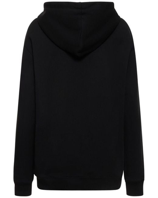 Sudadera de algodón jersey con logo Moschino de color Black