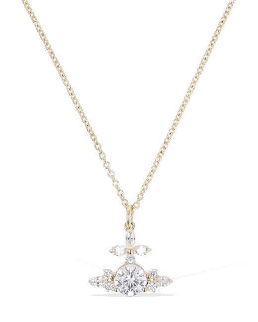 Vivienne Westwood Metallic Colette Crystal Pendant Necklace