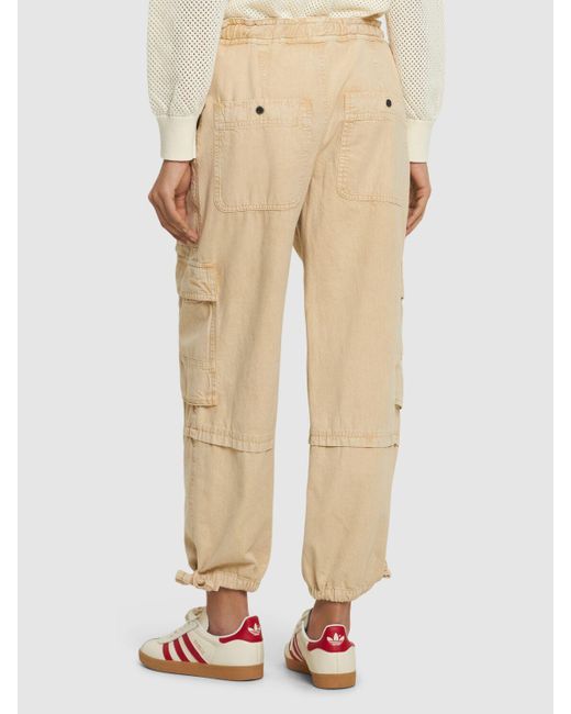 Isabel Marant Natural Ivy Cotton Cargo Pants