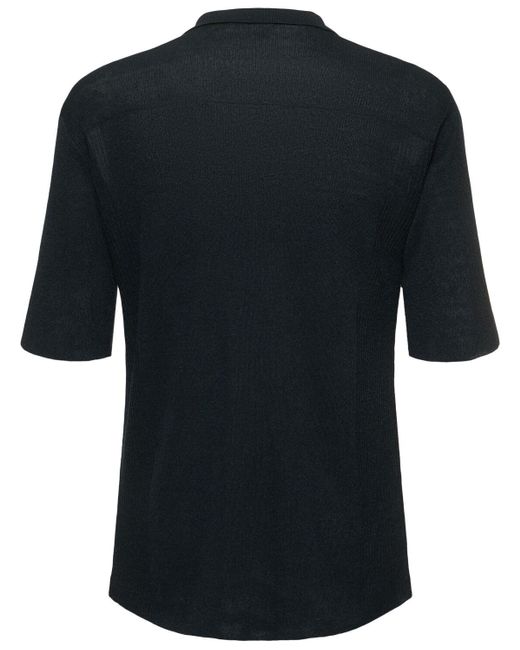 Homme Polo En Lin Et Viscose Reggie The Row pour homme en coloris Black