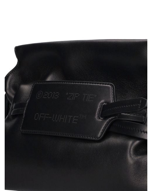 Pochette zippée en cuir Off-White c/o Virgil Abloh en coloris Black
