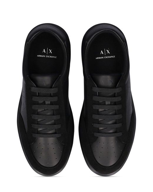 Sneakers in pelle di Armani Exchange in Black da Uomo