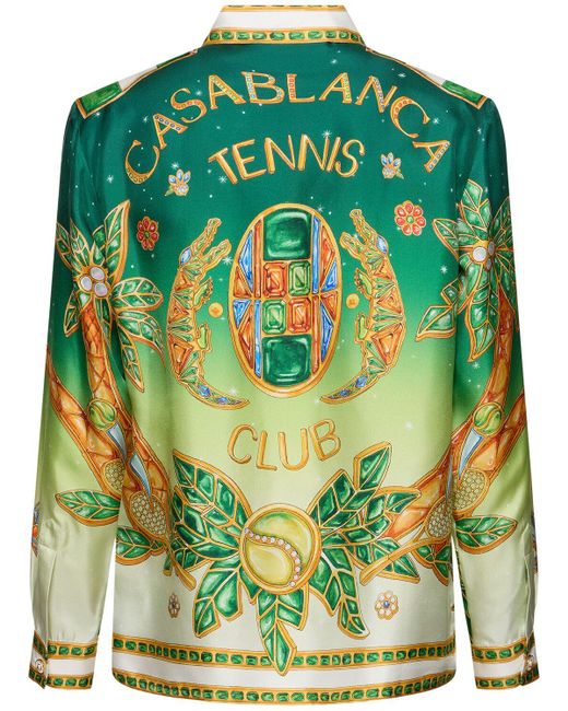 Chemise en soie imprimée joyaux d'afrique Casablancabrand pour homme en coloris Green