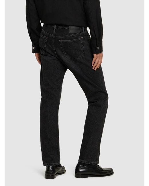 Jeans de denim de algodón Acne de hombre de color Black
