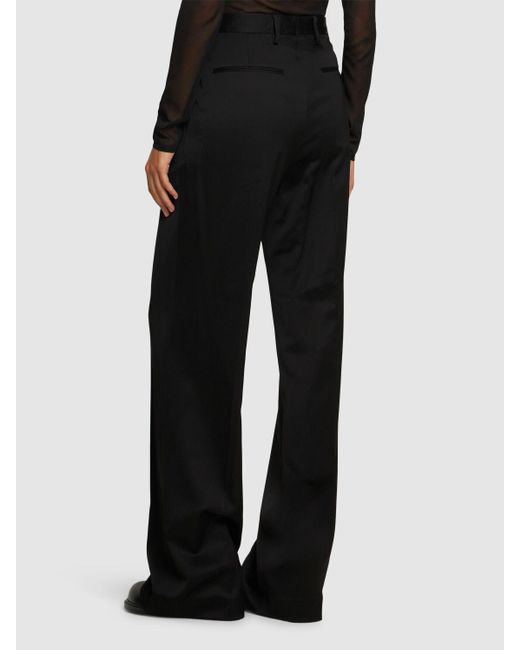 Dries Van Noten Black Portia Viscose Blend Straight Pants
