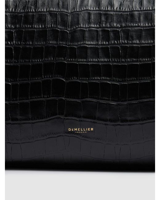 DeMellier London Black The New York Embossed Leather Tote Bag