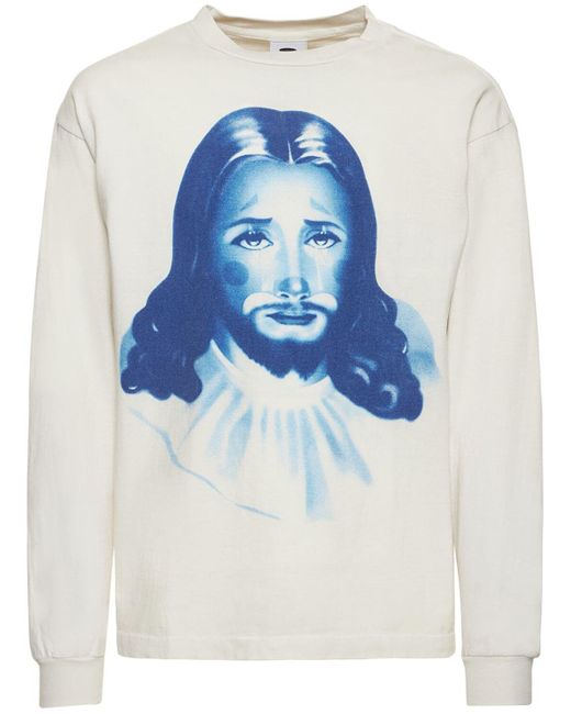 Saint Michael Blue Born X Raised X T-shirt for men