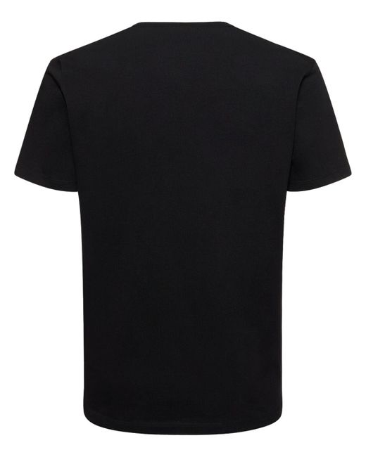 DSquared² Black Printed Cotton Jersey T-Shirt for men