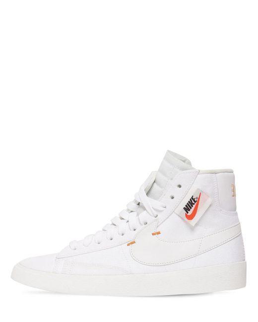Nike Blazer Mid Rebel Sneakers in White for Men | Lyst