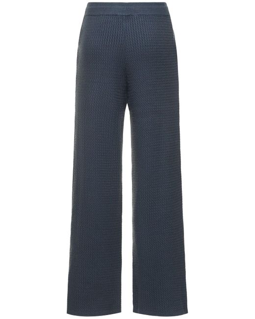WeWoreWhat Blue Pull On Knit Viscose Blend Pants