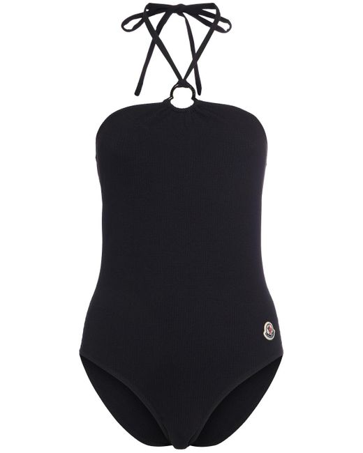 Moncler Black Jersey One Piece Swimsuit