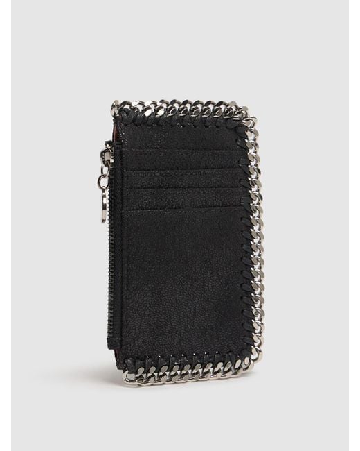 Stella McCartney Black Falabella Shaggy Faux Deer Card Holder