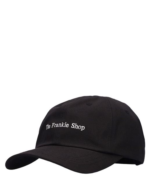 Frankie Shop Black Logo Embroidery Cotton Baseball Cap for men