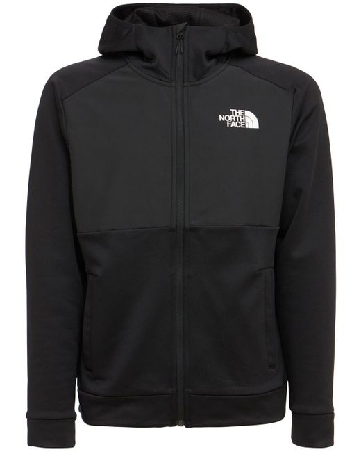 The North Face Tech Fleece Hooded Zip Jacket in Black for Men - Lyst