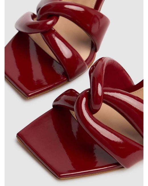 Gianvito Rossi>>パテントレザーミュール Gianvito Rossi パテントレザーミュール 85mm レッド | Lyst