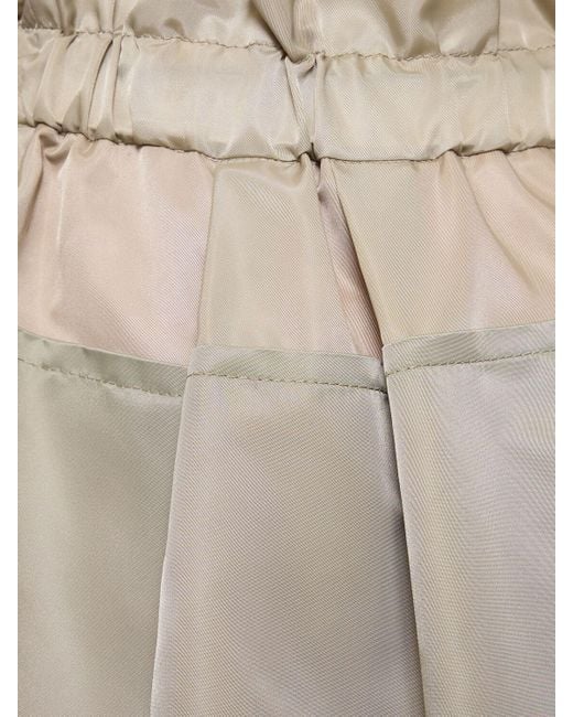 Shorts elásticos de sarga de nylon Sacai de color Natural