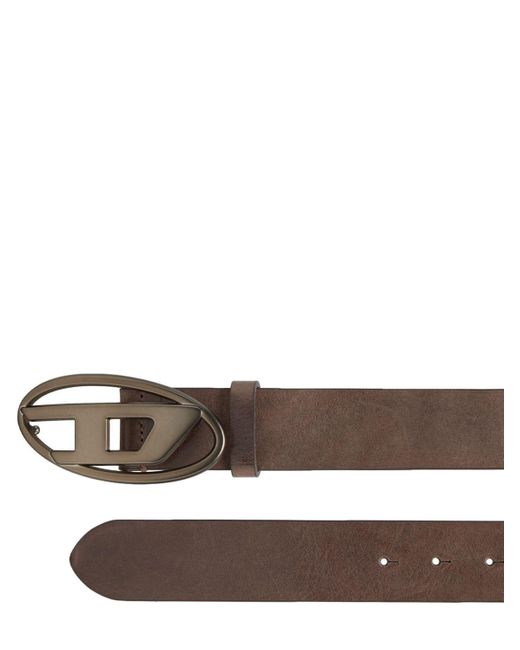 Cinturón de piel 3.9 cm DIESEL de hombre de color Brown