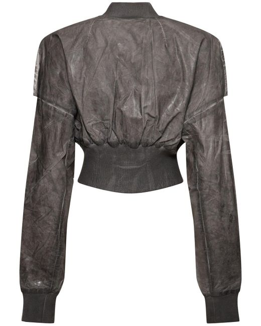 Mujer Chaqueta Bomber De Algodón Rick Owens de color Black