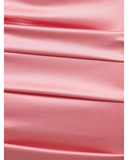 Minigonna in raso di seta con sciarpa di Magda Butrym in Pink