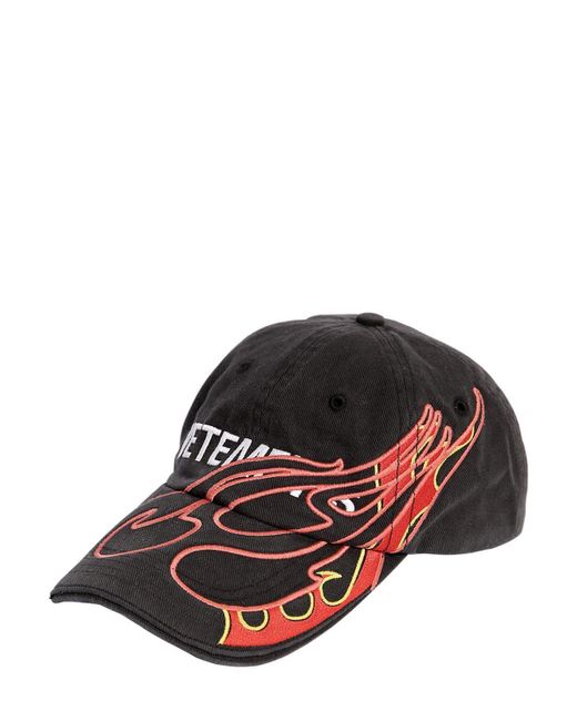 Vetements Fire Logo Baseball Cap in 