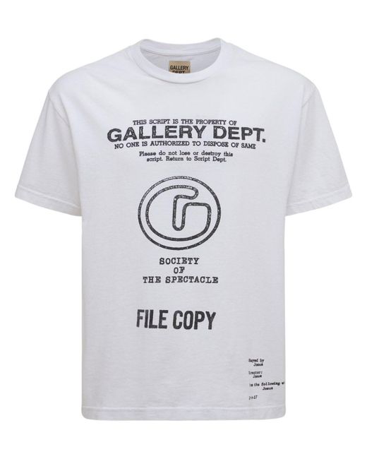 GALLERY DEPT. Gray Society Of The Spectacle Printed T-shirt for men