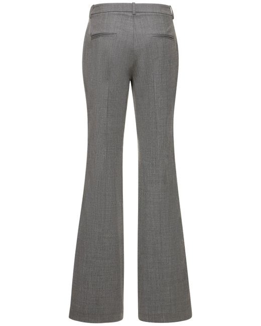 Pantalon évasé en laine taille mi-haute haylee Michael Kors en coloris Gray