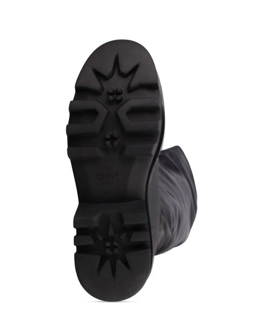 Botas mosqueteras de piel 50mm Chloé de color Black