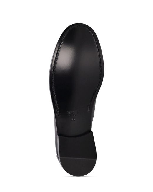 Versace Black 20Mm Leather Loafers