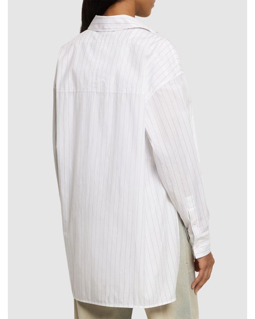 Camicia chrissy in popeline di cotone di Anine Bing in White
