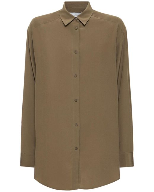 Matteau Green Long Sleeve Silk Shirt