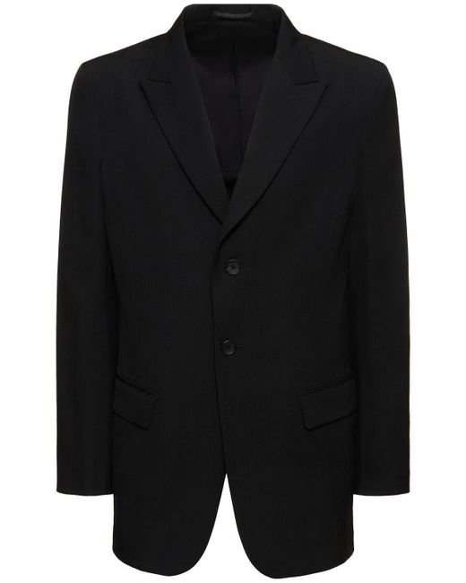 Blazer in lana di Yohji Yamamoto in Black da Uomo