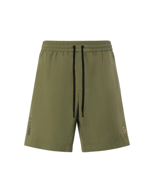 3 MONCLER GRENOBLE Green Gore-tex Tech Shorts for men