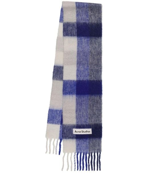 Écharpe en laine d'alpaga et mohair Acne pour homme en coloris Blue