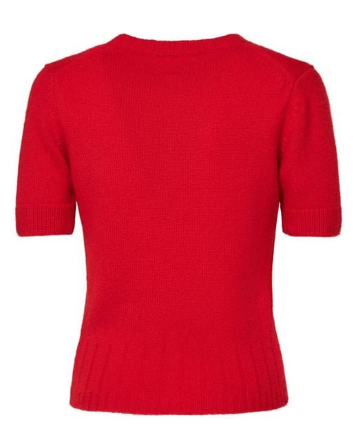 Khaite Red Luphia Cashmere Sweater