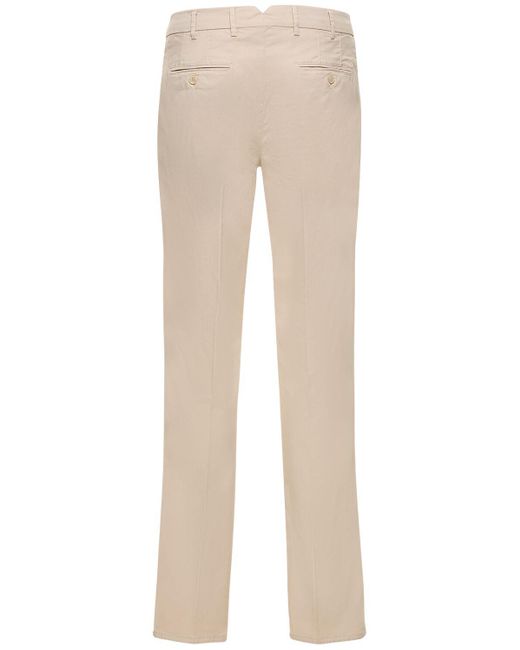 Pantalones de gabardina de algodón Brunello Cucinelli de hombre de color Natural